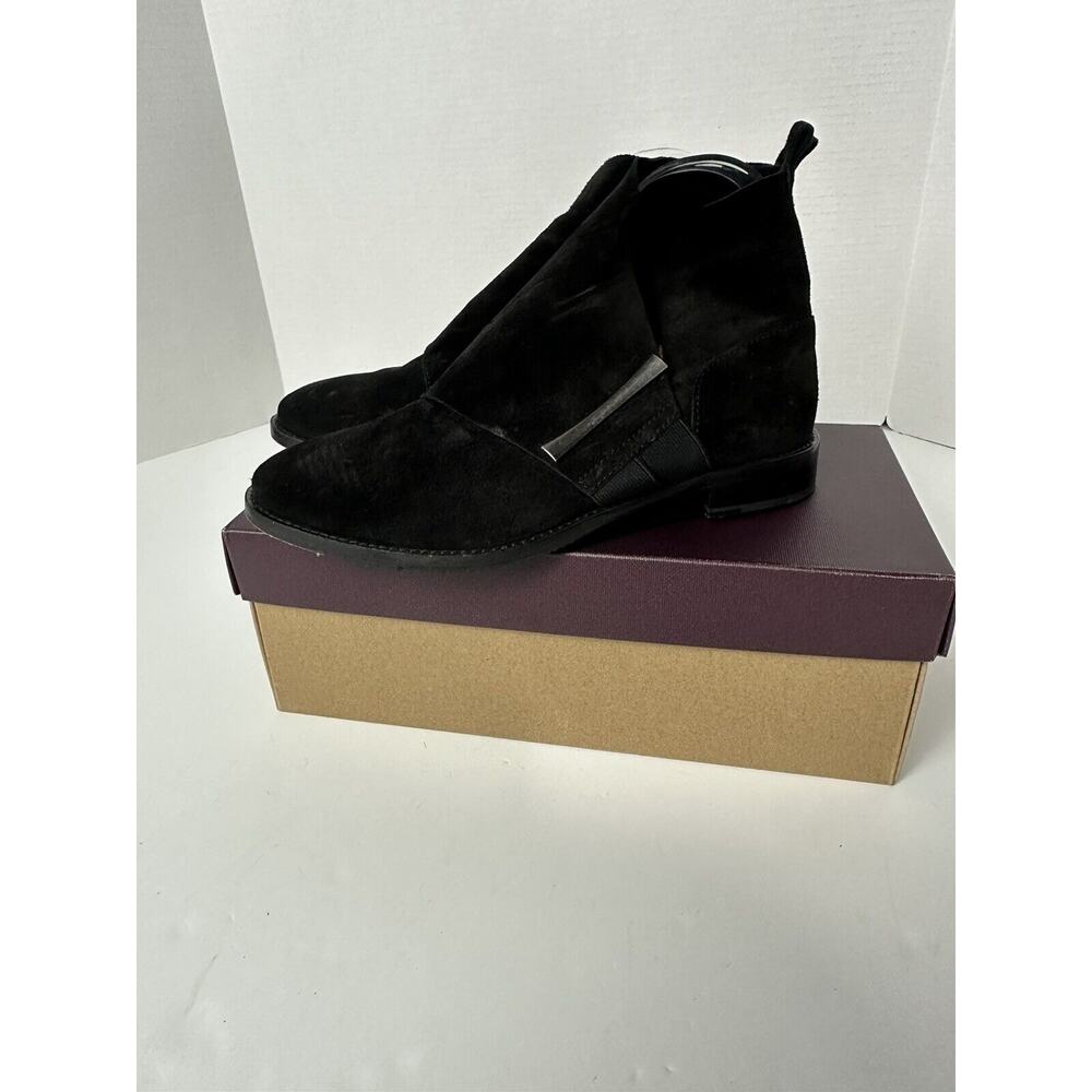 Johnston & Murphy Lola Ankle Booties Women's Size 7.5 Black Soft Suede Boots
